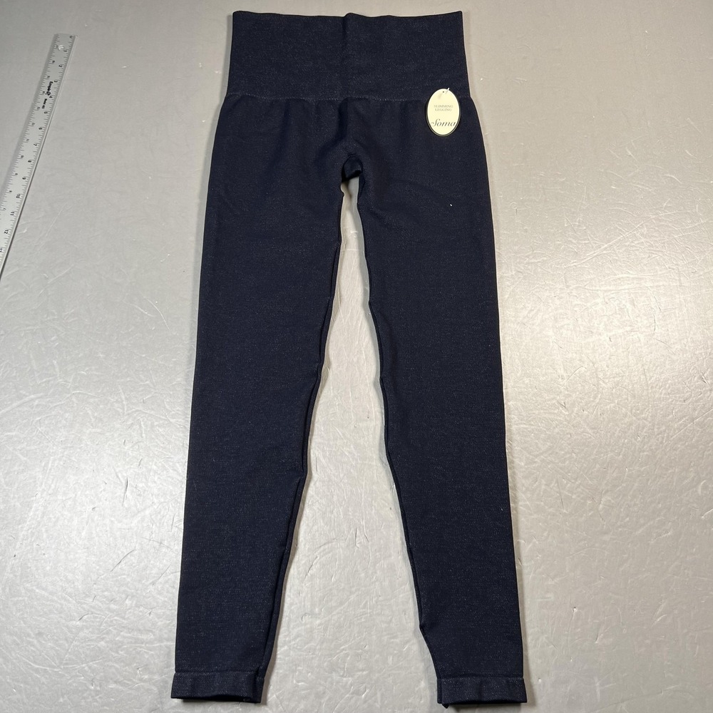 Soma‎ Leggings Womens Small Denim Blue Slimming High Waist Shapewear Stretch